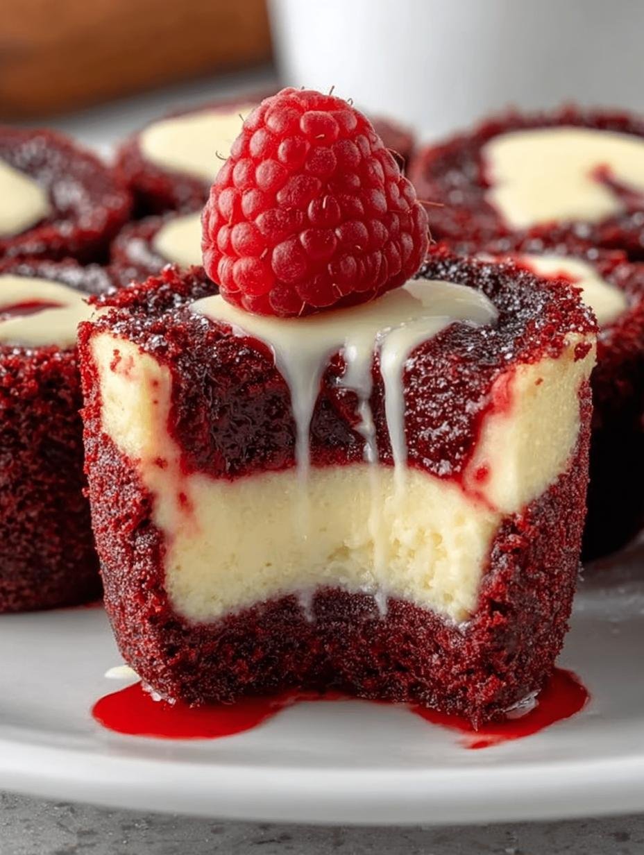 Mini Red Velvet Cheesecake: 24 Irresistible Bites - Mini Red Velvet Cheesecake - main visual representation