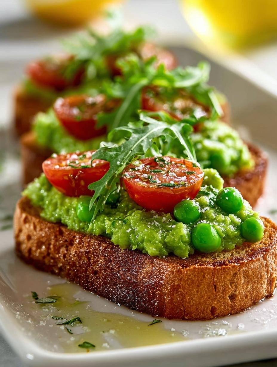Pea Bruschetta