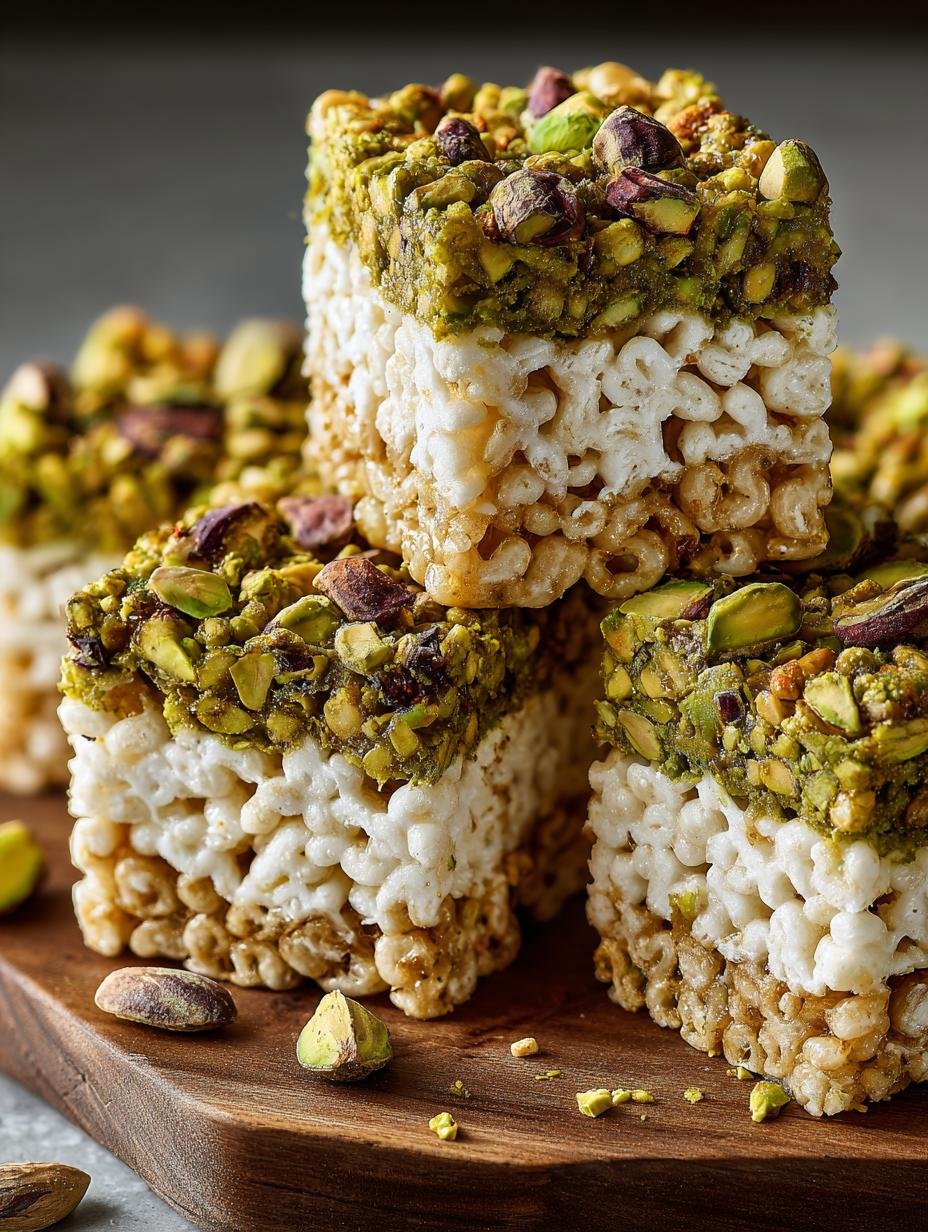 Irresistible Pistachio Rice Krispie Treats to Delight You - Pistachio Rice Krispie Treats - main visual representation