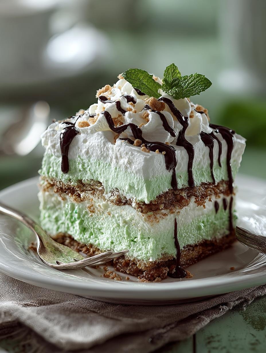 Delicious Shamrock Shake Dessert Lasagna Recipe - Shamrock Shake Dessert Lasagna - main visual representation