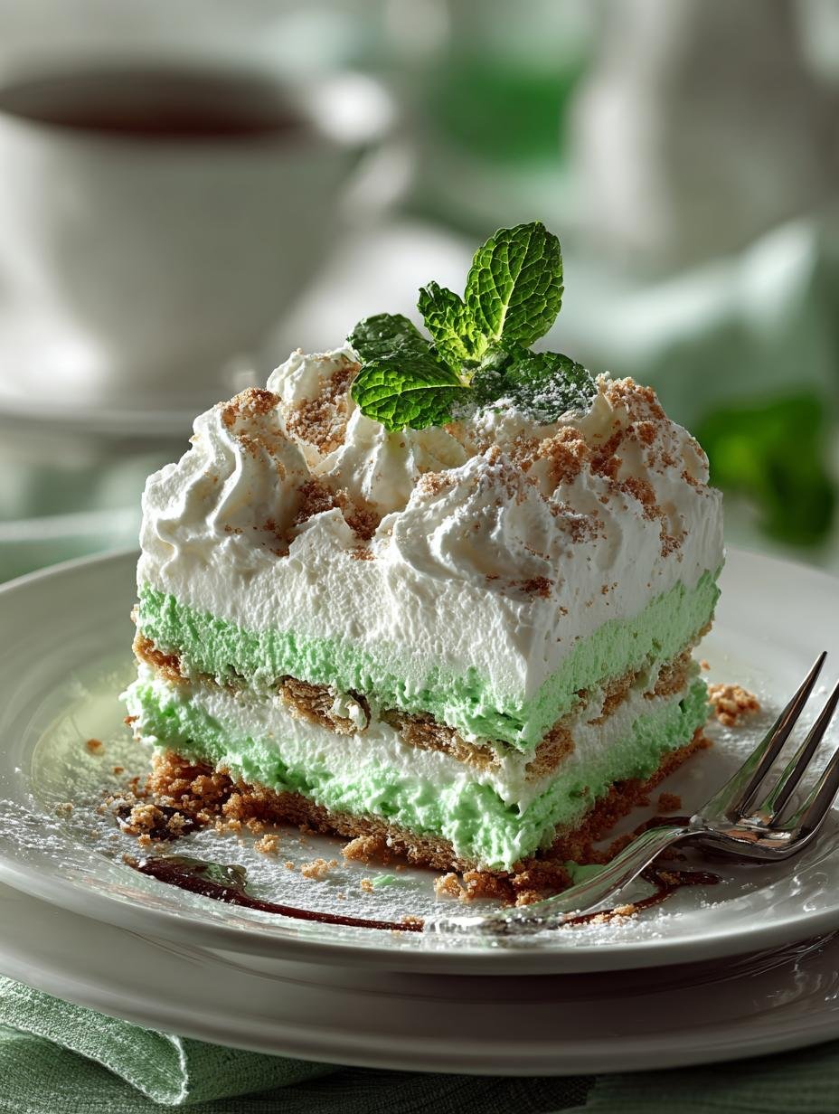 Delicious Shamrock Shake Dessert Lasagna Recipe - Shamrock Shake Dessert Lasagna - additional detail