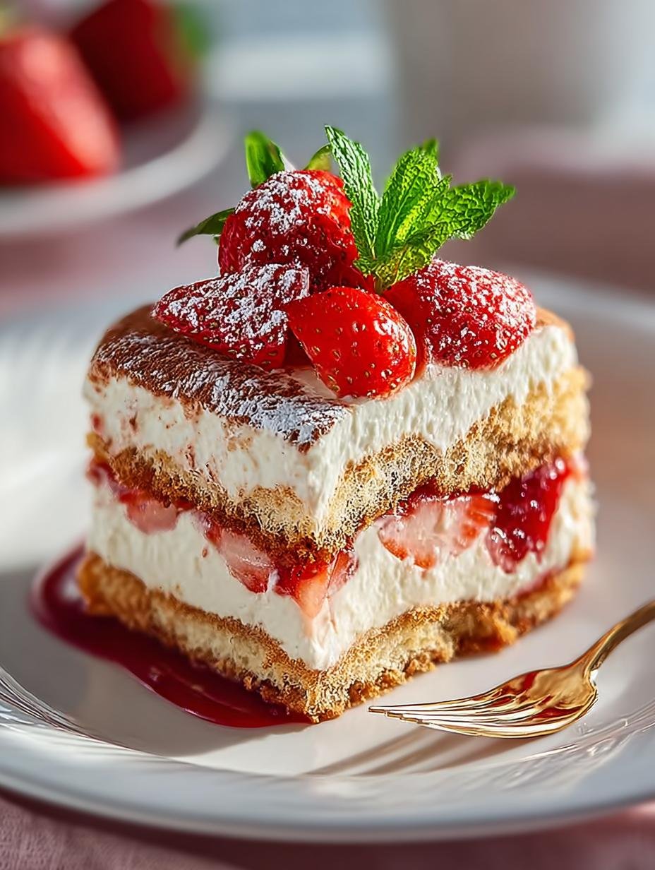 Delicious Strawberry Tiramisu: 8 Layers of Bliss - Strawberry Tiramisu - main visual representation