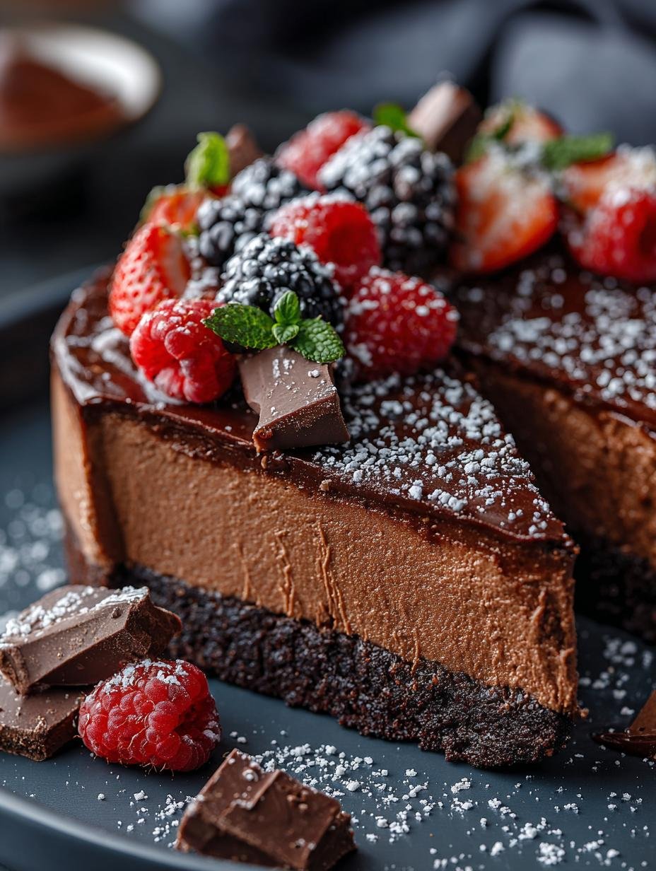 Triple Chocolate Cheesecake: 5 Layers of Pure Indulgence - Triple Chocolate Cheesecake - main visual representation