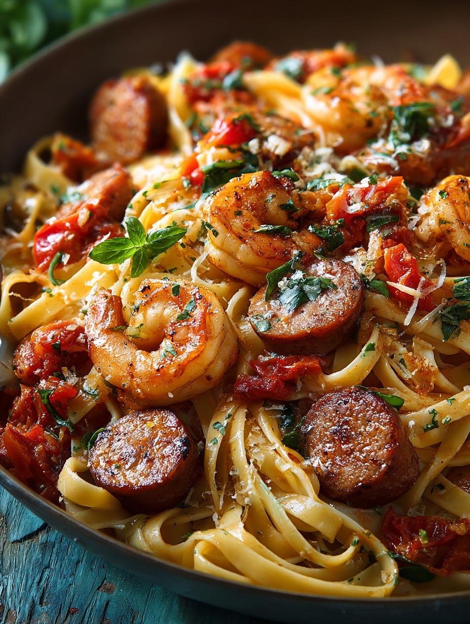 Delicious Cajun Shrimp Sausage Pasta in 30 Minutes - Cajun Shrimp Sausage Pasta - additional detail