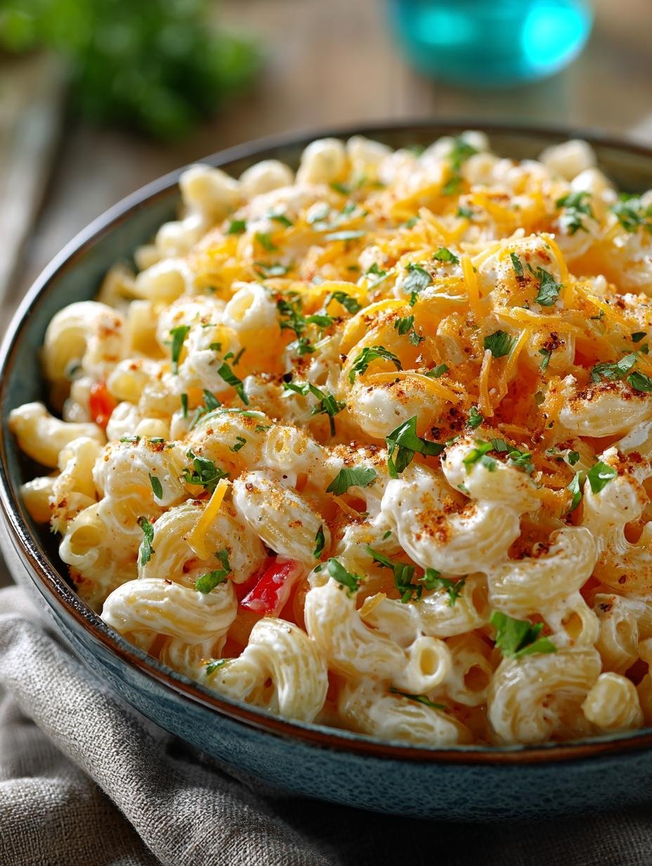 Delicious Cheddar Sour Cream Macaroni Salad Recipe - Cheddar Sour Cream Macaroni - additional detail