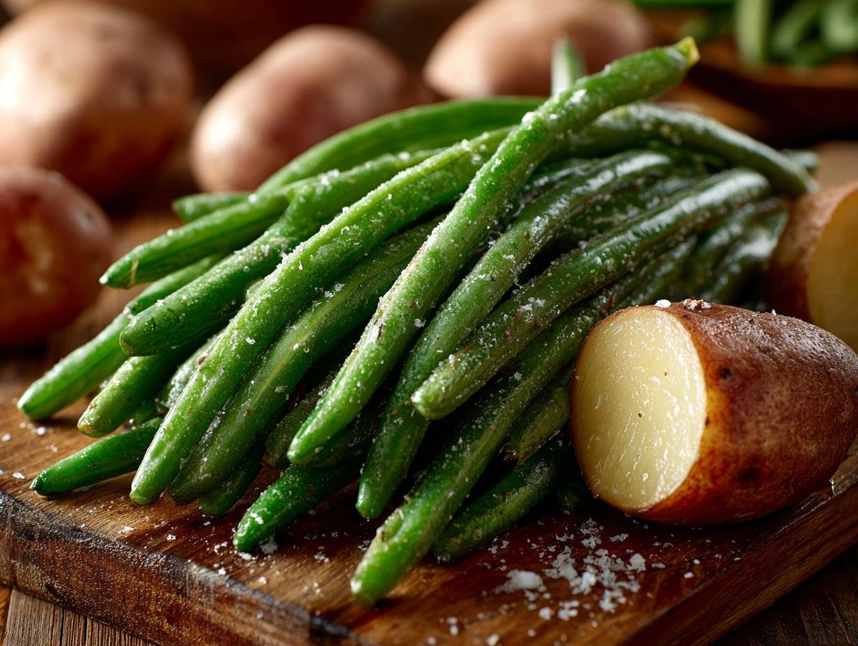 Delicious Creamy Green Bean Potato Salad Recipe - Creamy Green Bean Potato - main visual representation