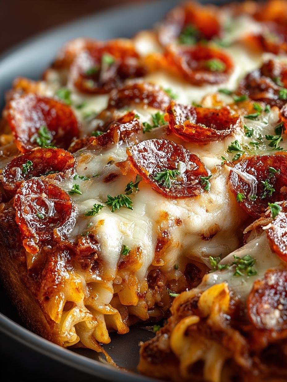 Crockpot Pizza Casserole: 5 Layers of Deliciousness - Crockpot Pizza Casserole - additional detail
