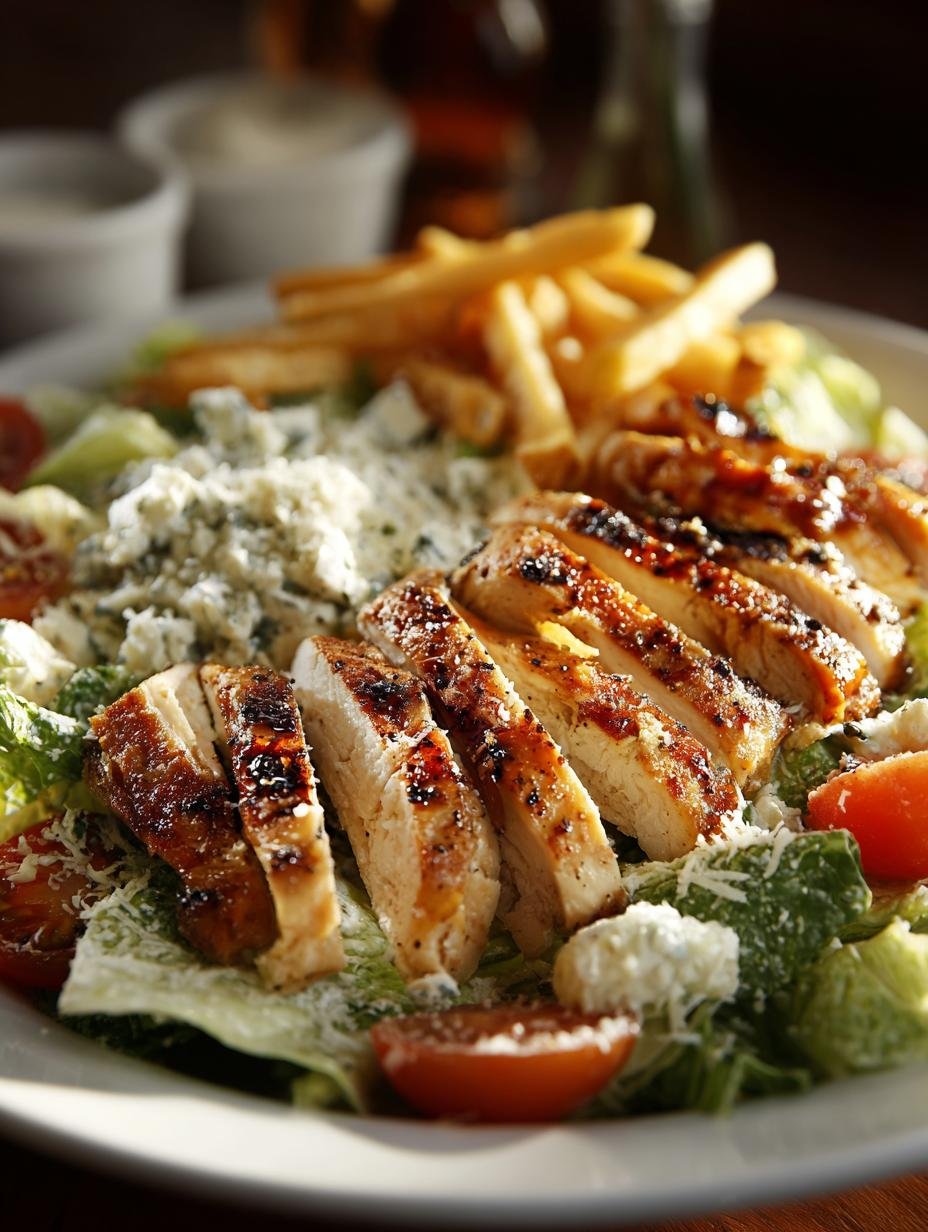 Healthy Chicken Caesar Salad with Fries: A High-Protein Delight - Healthy Chicken Caesar Salad - main visual representation
