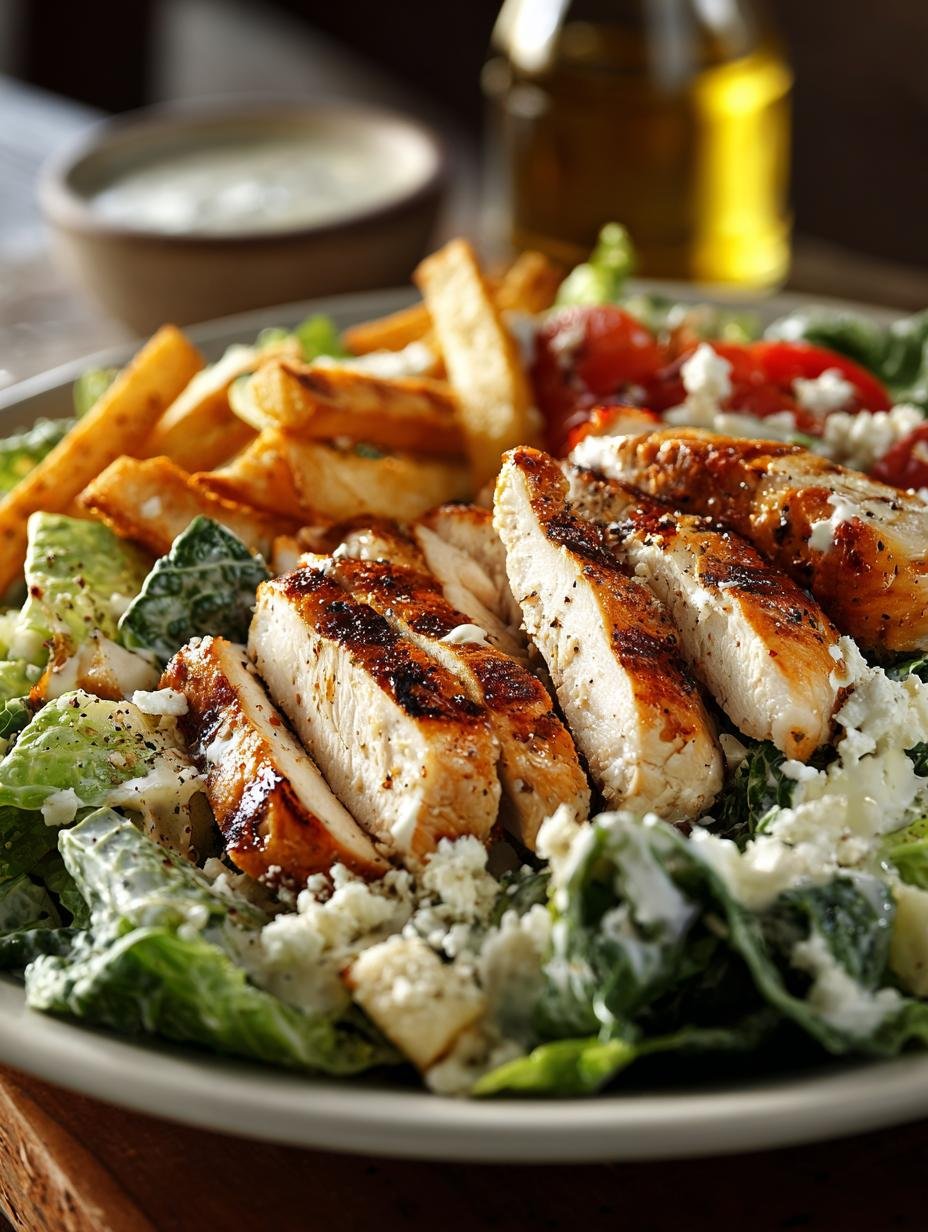 Healthy Chicken Caesar Salad with Fries: A High-Protein Delight - Healthy Chicken Caesar Salad - additional detail