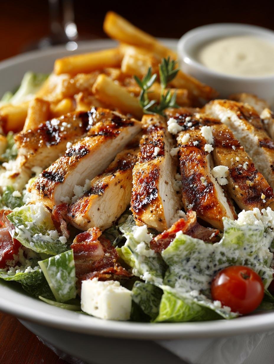 Healthy Chicken Caesar Salad with Fries: A High-Protein Delight