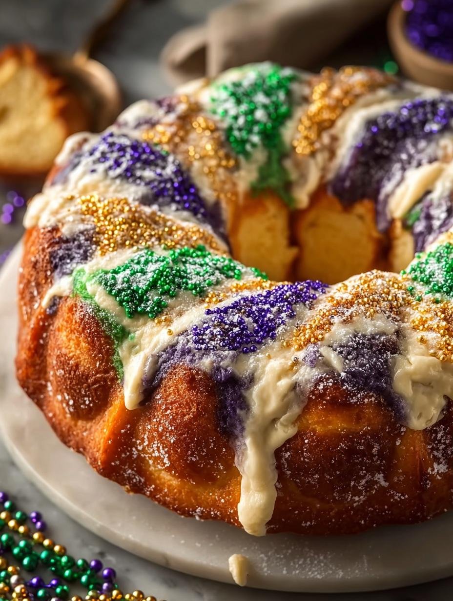 King Cake: 10 Secrets for the Perfect Mardi Gras Cake - King Cake - additional detail