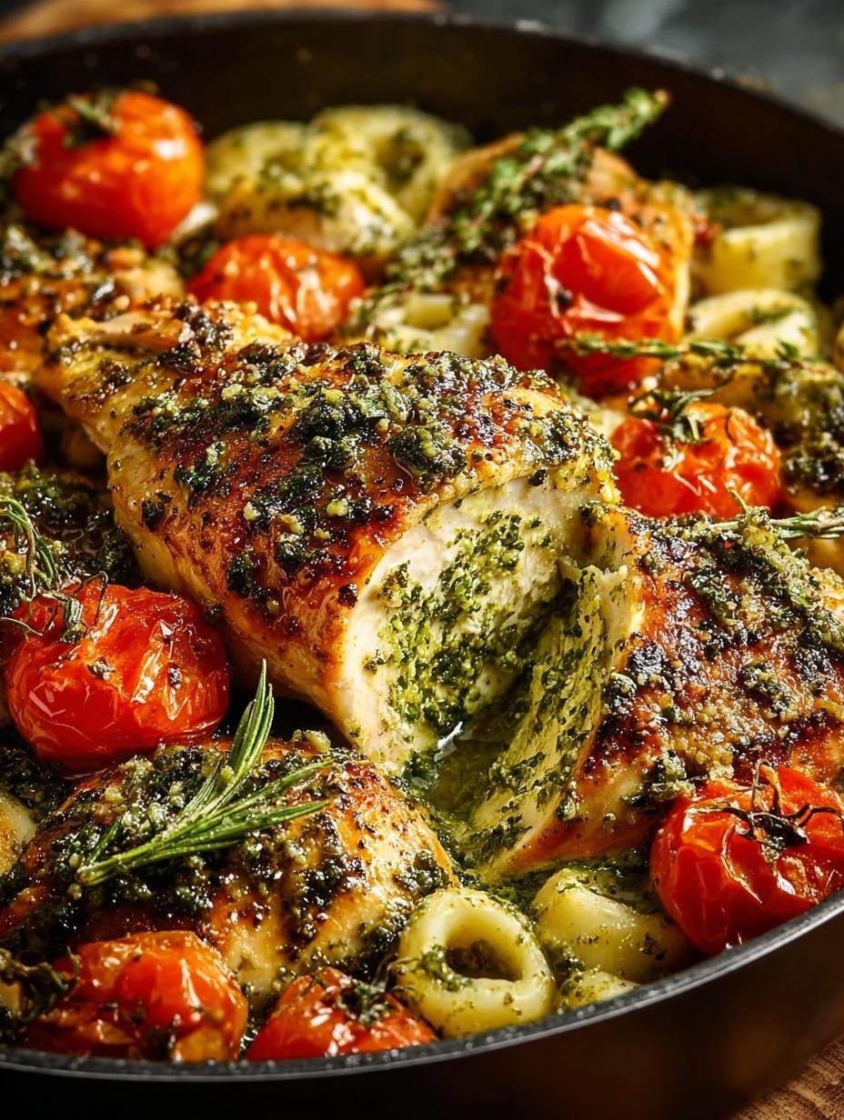 One Pan Pesto Chicken: 30-Minute Flavorful Dinner - One Pan Pesto Chicken - main visual representation