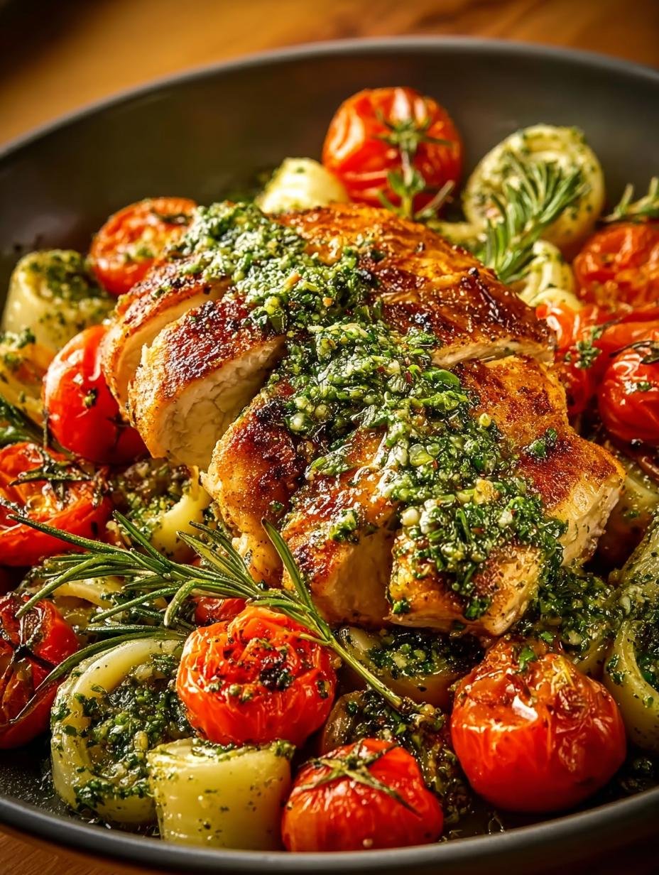 One Pan Pesto Chicken: 30-Minute Flavorful Dinner - One Pan Pesto Chicken - additional detail