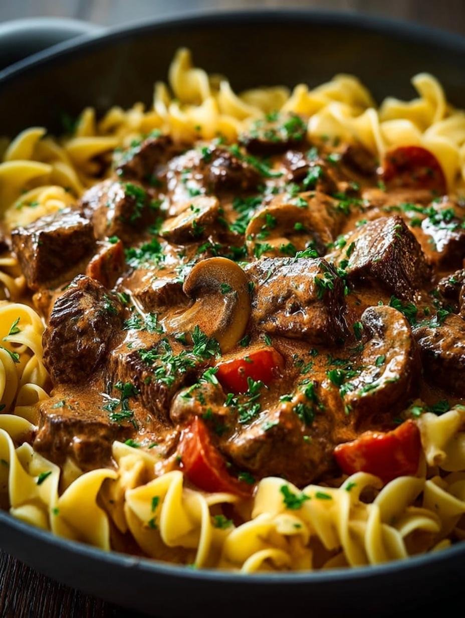 One Pot Beef Stroganoff: 10-Minute Creamy Delight
