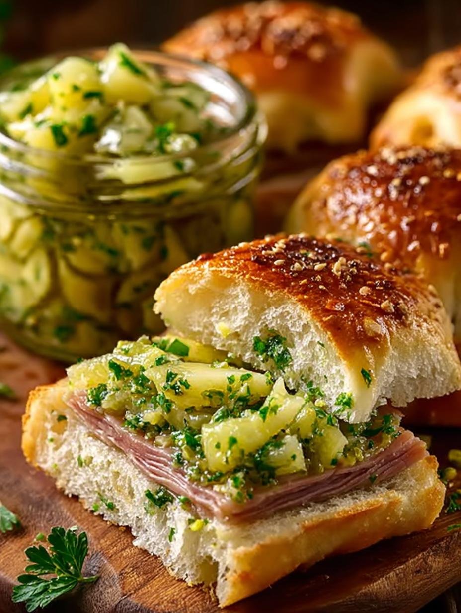 Delicious ingredients for Pickle Garlic Butter Cuban sliders