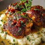 Smothered Chicken Thighs with